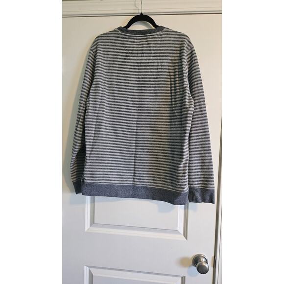 Grayers Clothier XXL Mens Blue Grey Stripped Pullover Crew Neck Long Sleeve - Picture 4 of 6